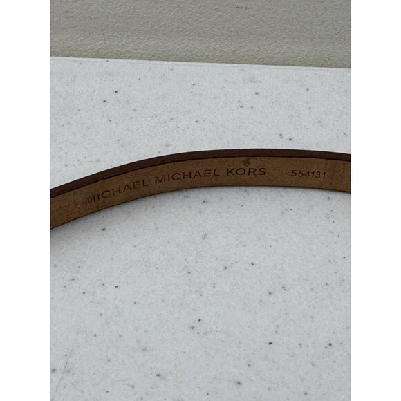 Michael Michael Kors Signature Logo Belt Bag Brown Gold Chain Fanny Pack XL - Picture 5 of 12